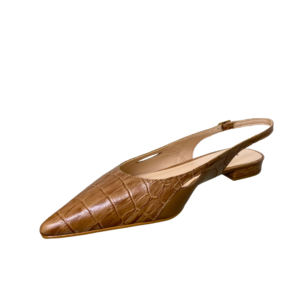 Flat Marilyn Croco Caramel