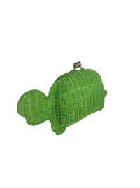 Clutch SERPUI de vime verde em formato de tartaruga Adam Turtle Green