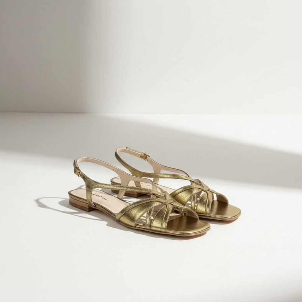 Sandália Flat Metallic