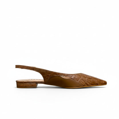 Flat Marilyn Croco Caramel