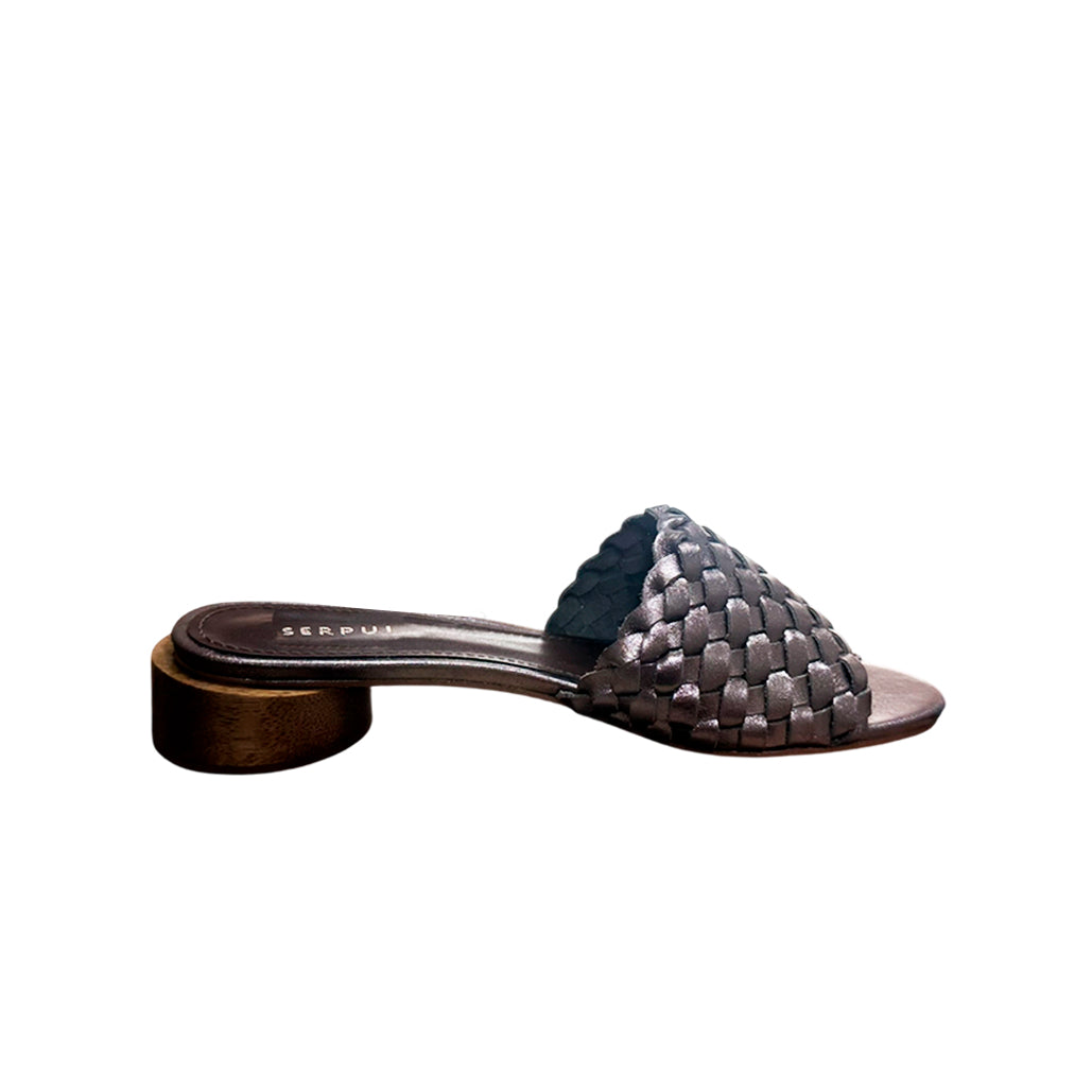 Tamanco Isadora Old Silver